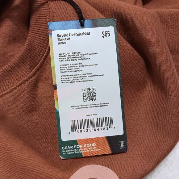 Cotopaxi NWT Fleece Lined Rust Sweatshirt Women M - Picture 10 of 11